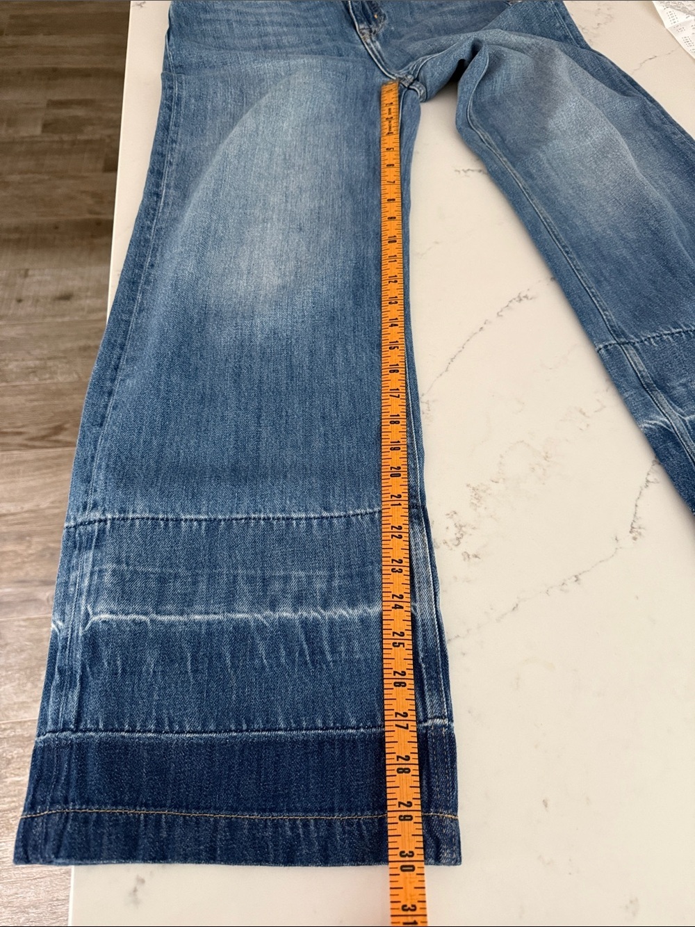 Current/Elliott DOHENY Wide-Leg Blue Denim Jeans size 27 - Picture 9 of 9